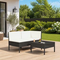Garden Lounge Set: 3-Piece Rattan Furniture for Relaxation