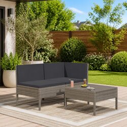 Ideal Garden Furniture: 3-Piece Lounge Set for Relaxation