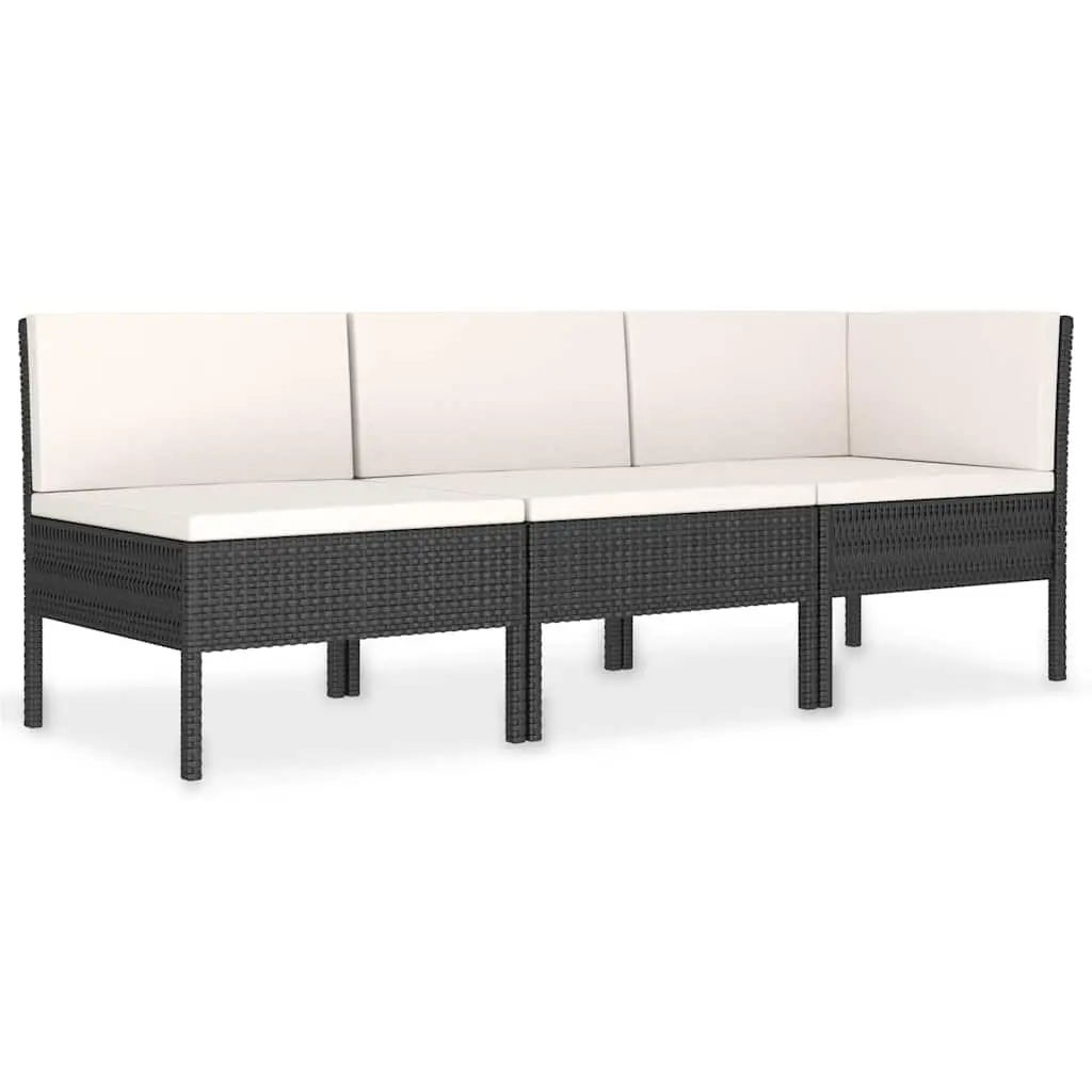 Black Garden Lounge Set for Outdoor Relaxation