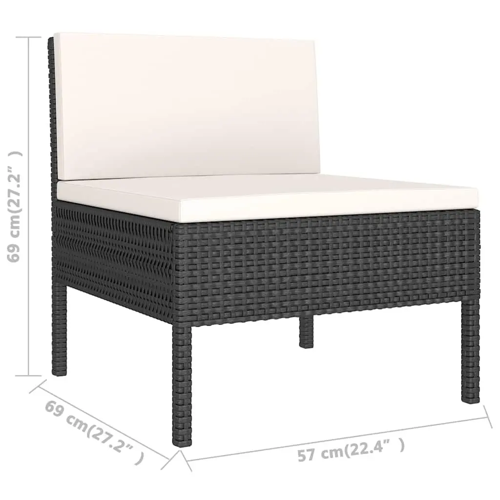 Black Garden Lounge Set for Outdoor Relaxation