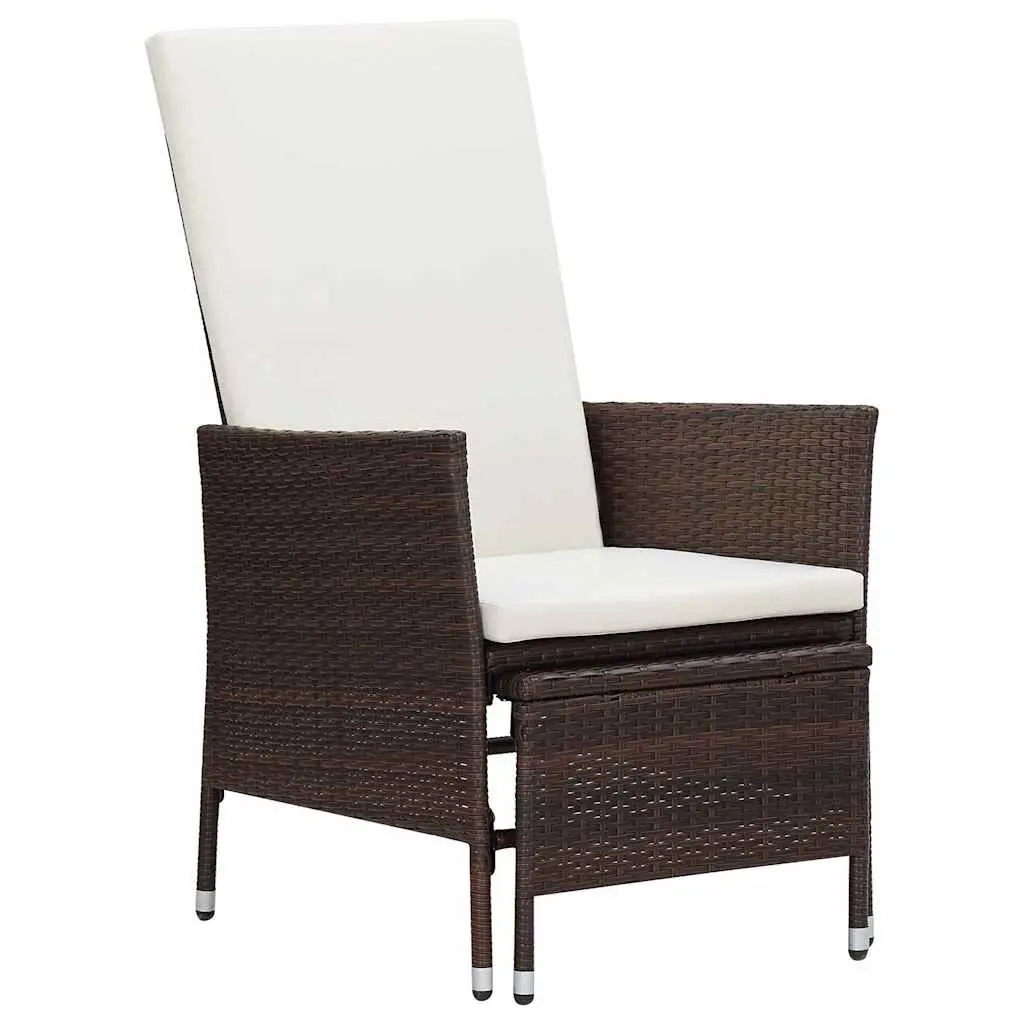 Garden Lounge Set 2 Piece Outdoor Furniture Poly Rattan Armchair Tea Table