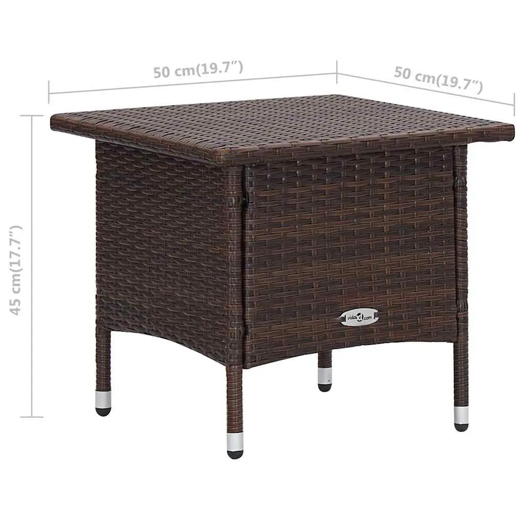 Garden Lounge Set 2 Piece Outdoor Furniture Poly Rattan Armchair Tea Table
