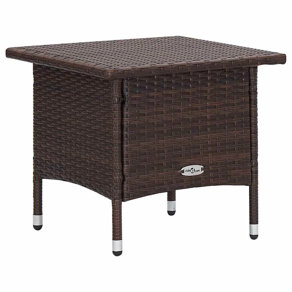 Garden Lounge Set 2 Piece Outdoor Furniture Poly Rattan Armchair Tea Table