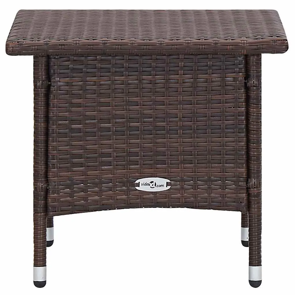 Garden Lounge Set 2 Piece Outdoor Furniture Poly Rattan Armchair Tea Table