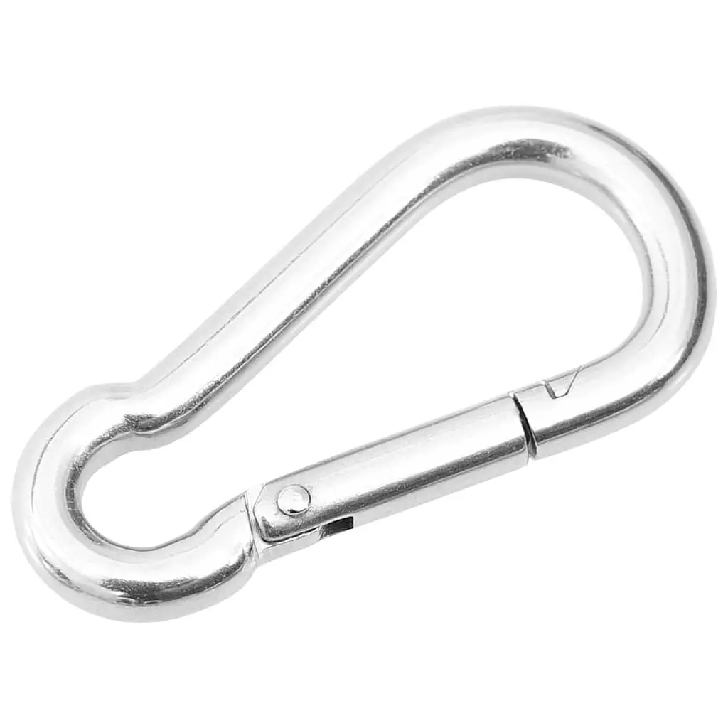 Sunshade Sail Fittings Set Stainless Steel Adjustable Turnbuckle Carabiners Pad Eyes 9 Piece