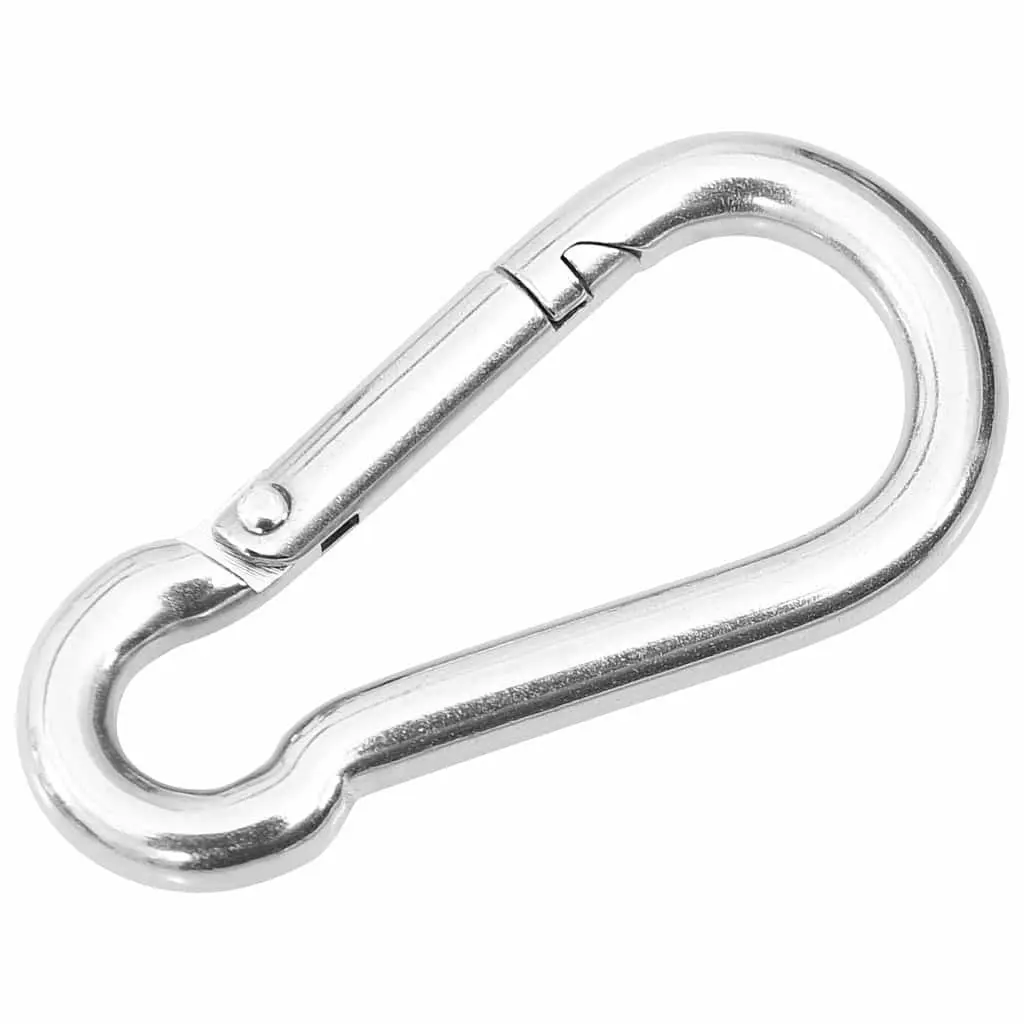 Sunshade Sail Fitting Set 8 Pieces Stainless Steel Adjustable Turnbuckles Carabiners Pad Eyes
