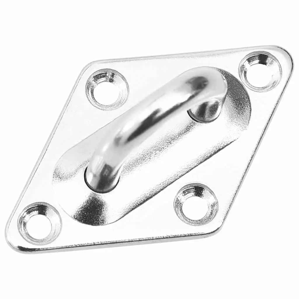 Sunshade Sail Fitting Set 8 Pieces Stainless Steel Adjustable Turnbuckles Carabiners Pad Eyes