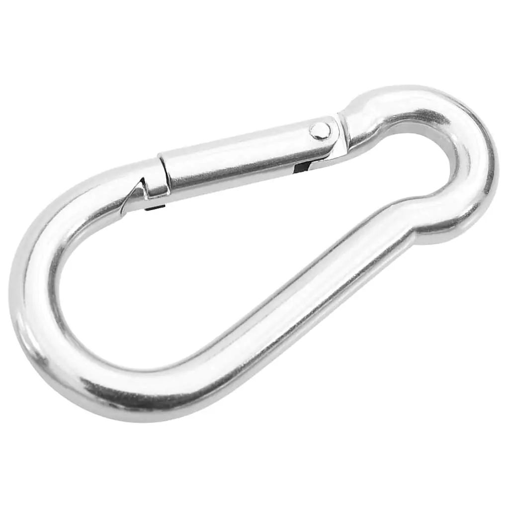 9 Piece Stainless Steel Fitting Kit for Installing Shade Sails with Adjustable Carabiners and Turnbuckles