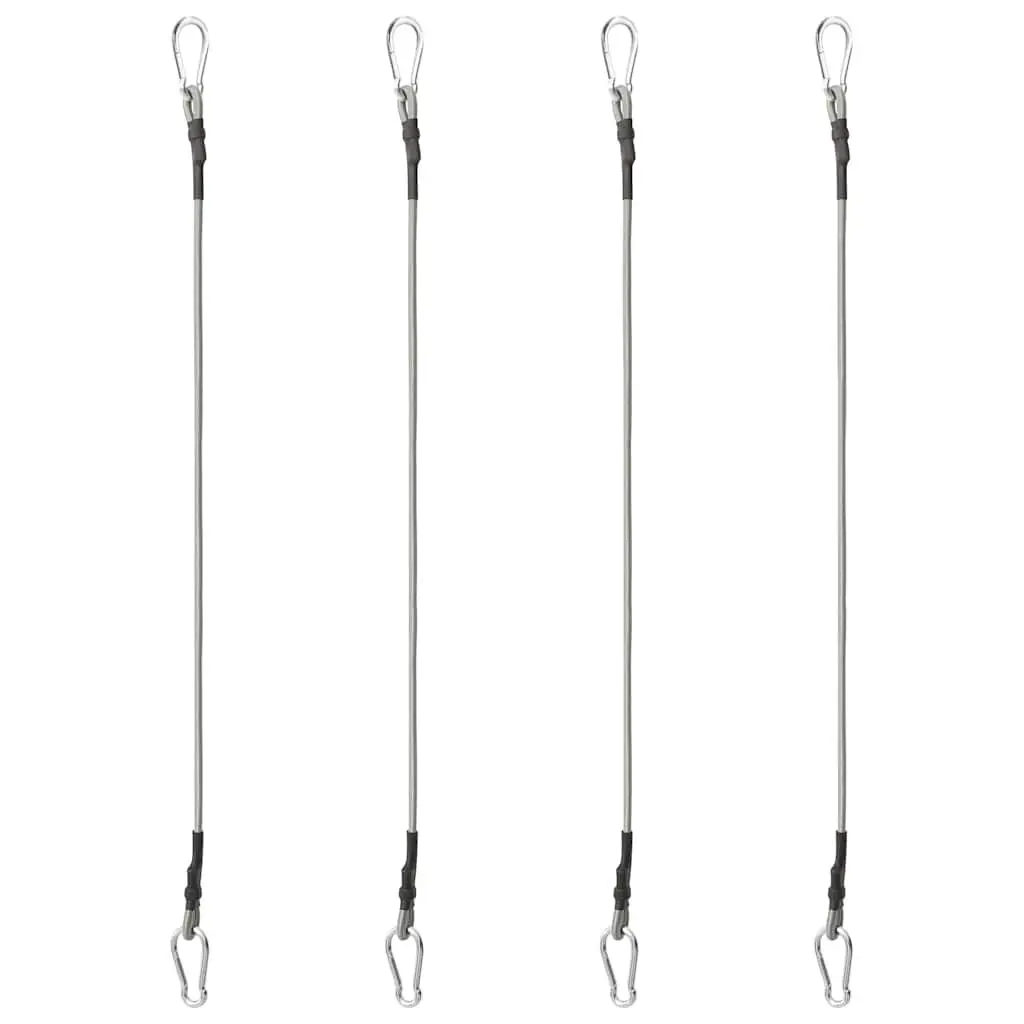Ropes with Carabiner Rubber 4 Piece Set Tensioning Outdoor Accessory