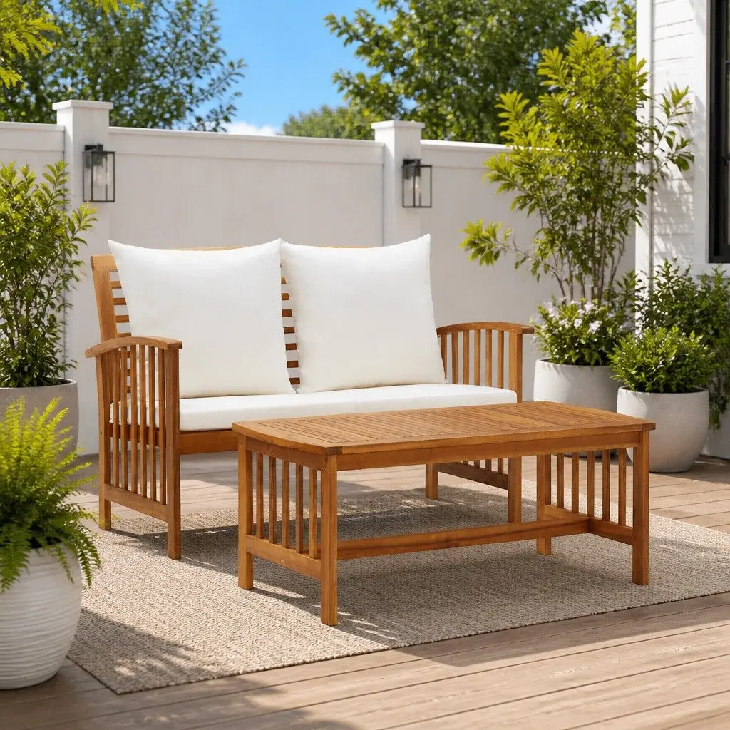 2 Piece Garden Lounge Set for Outdoor Relaxation