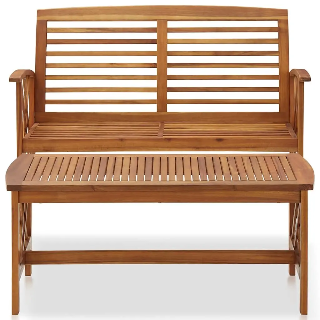 2 Piece Garden Lounge Set Outdoor Bench Coffee Table Patio Furniture Brown
