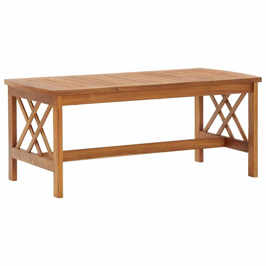 2 Piece Garden Lounge Set Outdoor Bench Coffee Table Patio Furniture Brown