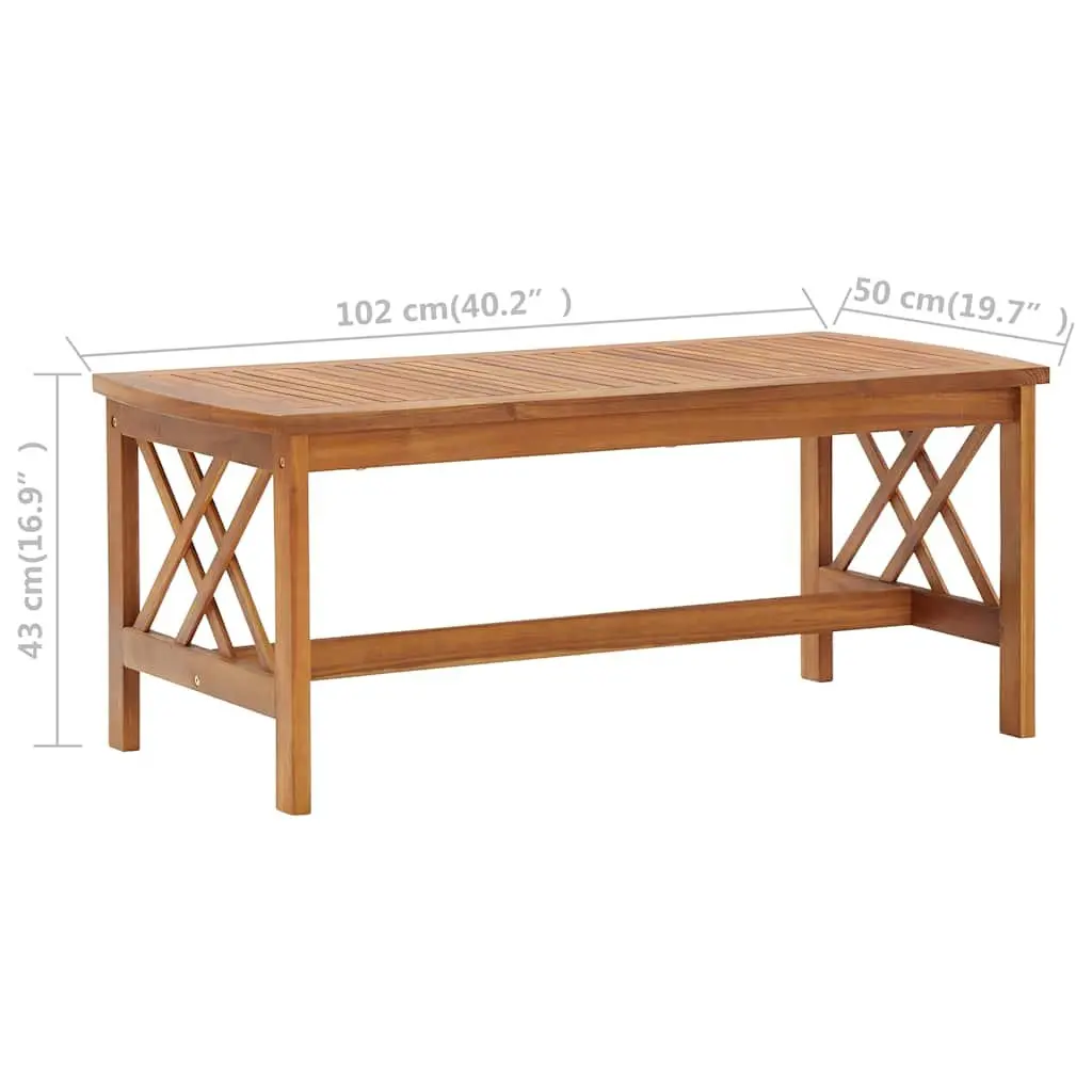 2 Piece Garden Lounge Set Outdoor Bench Coffee Table Patio Furniture Brown