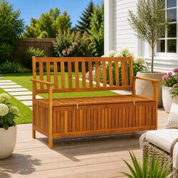Ideal Wooden Storage Bench for Your Garden Needs