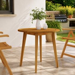 Acacia Wood Garden Table 85cm – Perfect for Your Patio