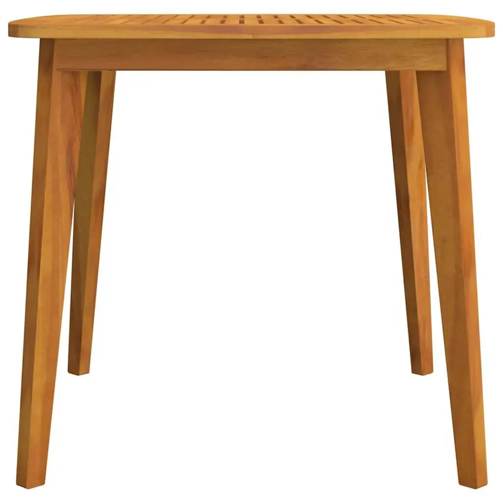 Outdoor Dining Table Brown Acacia Wood Solid 85x85x75cm Slatted Top