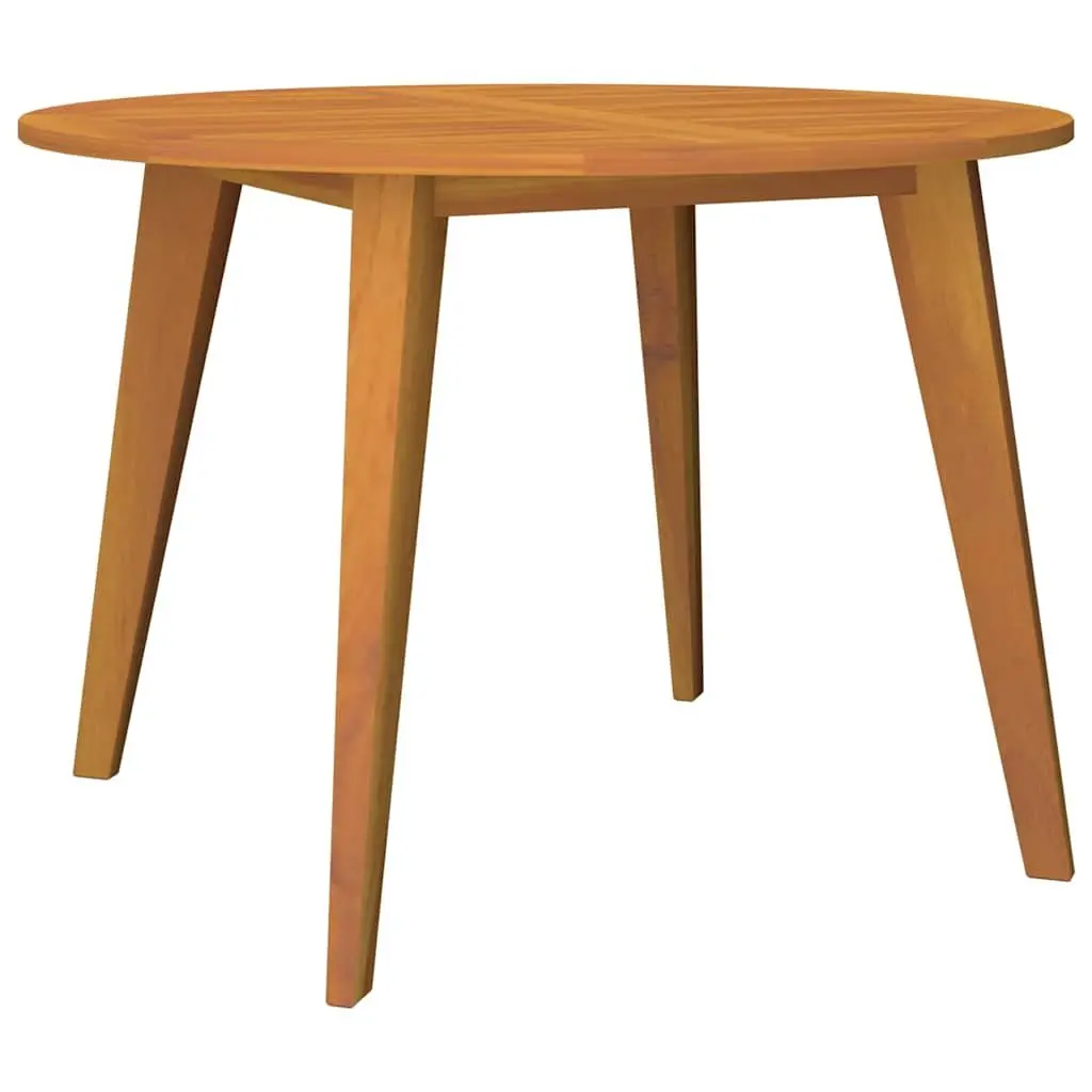 Outdoor Garden Table Solid Acacia Wood Ø110x75 cm Round Brown Dining