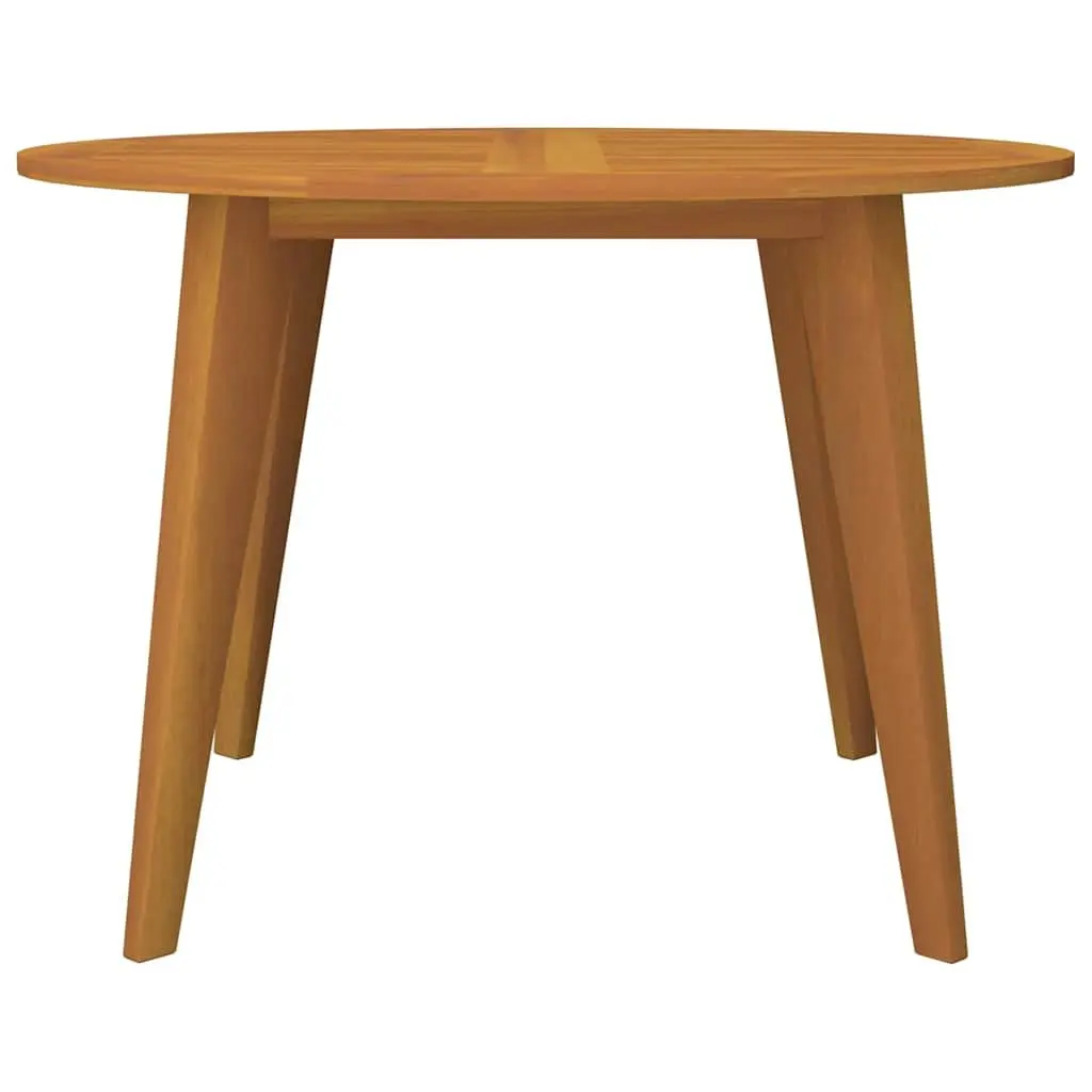 Outdoor Garden Table Solid Acacia Wood Ø110x75 cm Round Brown Dining