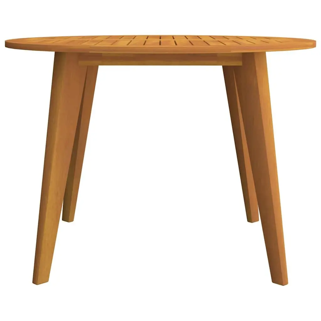 Outdoor Garden Table Solid Acacia Wood Ø110x75 cm Round Brown Dining