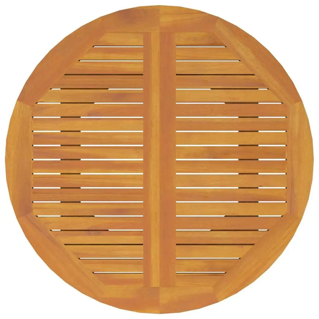 Outdoor Garden Table Solid Acacia Wood Ø110x75 cm Round Brown Dining