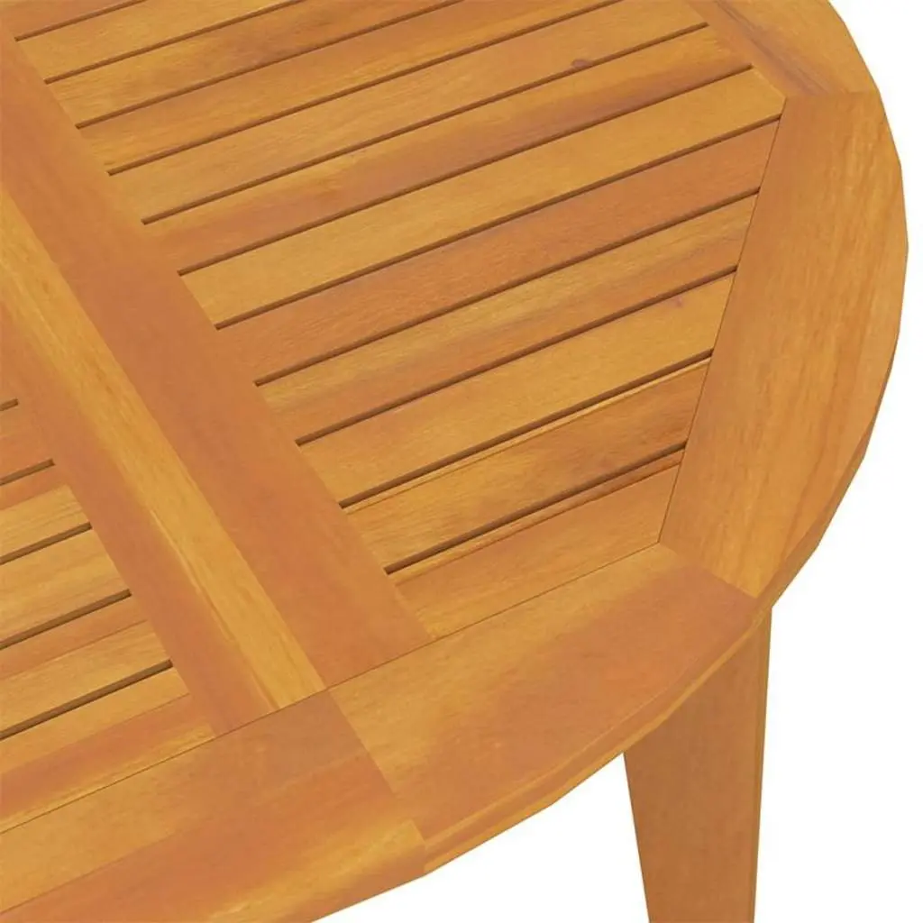 Outdoor Garden Table Solid Acacia Wood Ø110x75 cm Round Brown Dining