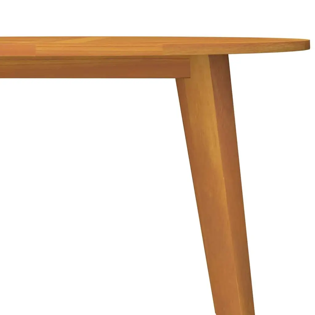Outdoor Garden Table Solid Acacia Wood Ø110x75 cm Round Brown Dining