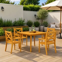 Practical Garden Table for Outdoor Use 110x110x75 cm