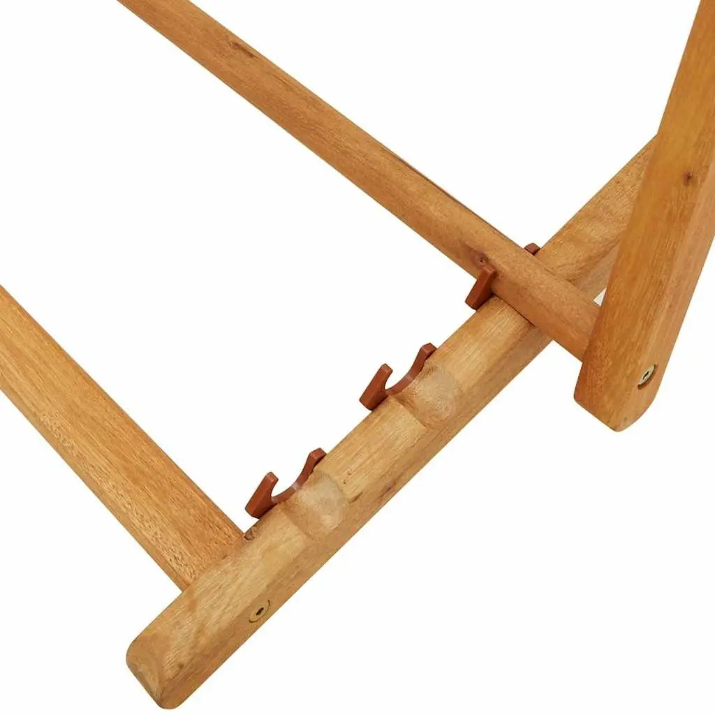 Folding Beach Chair Wooden Frame Fabric Seat Green Outdoor Garden Patio Lounge