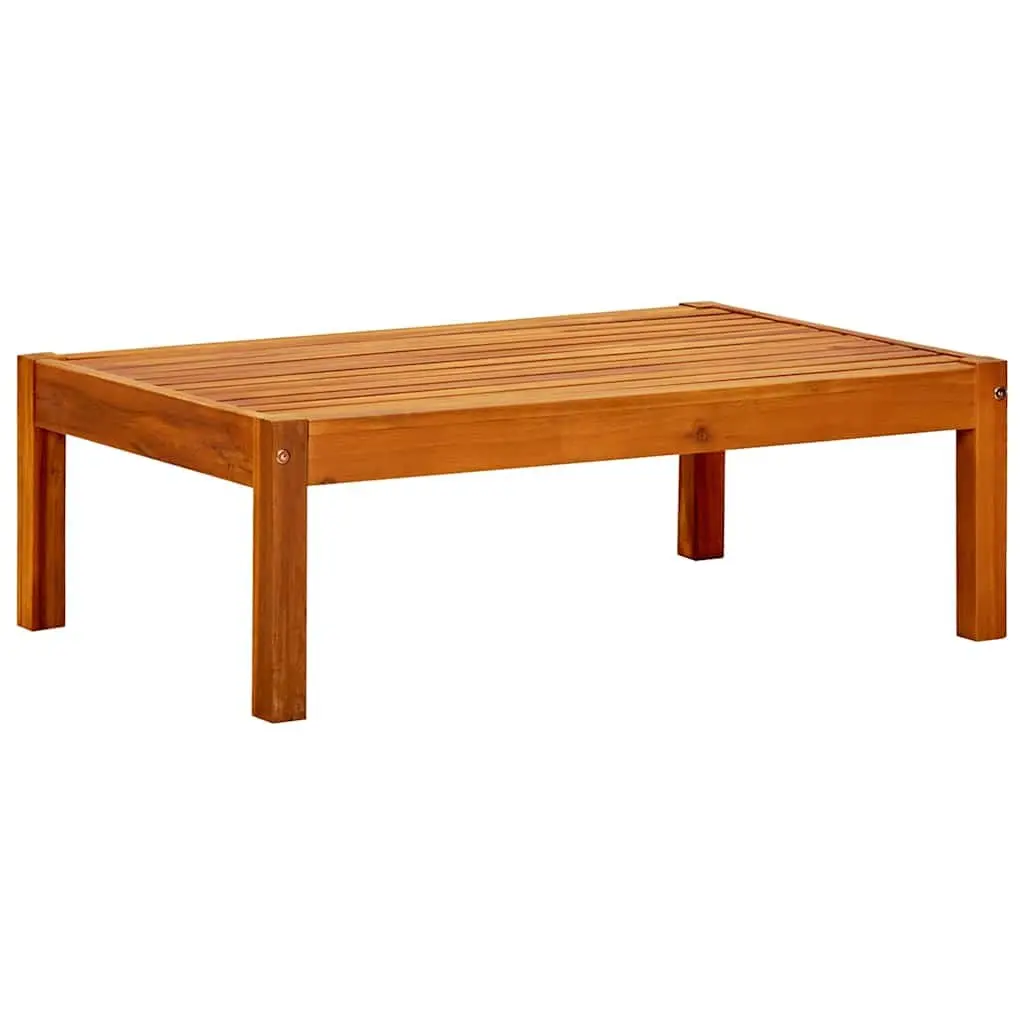 Outdoor Foot Rests 2 pcs Solid Acacia Wood Garden Footstools Slatted Design