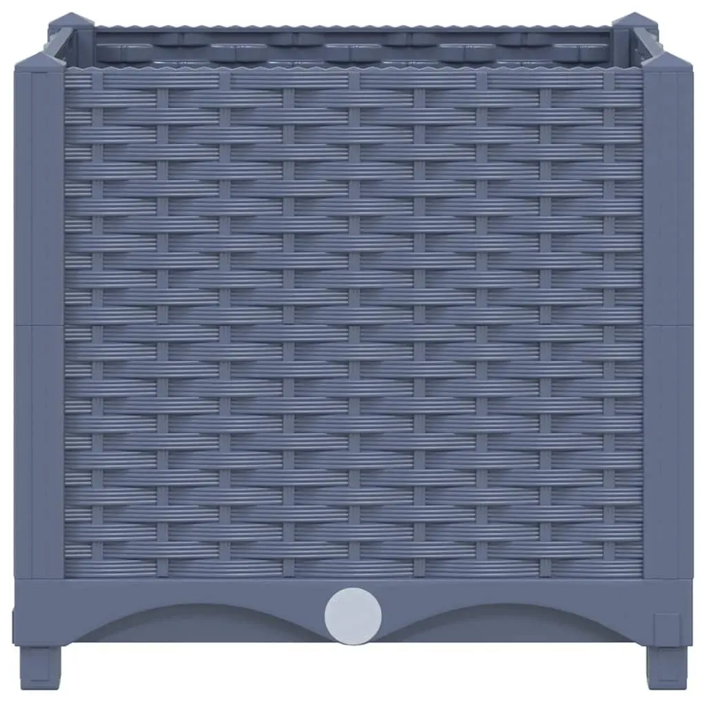 Raised Garden Bed Planter 40x40x38cm Polypropylene Outdoor Pot Grey