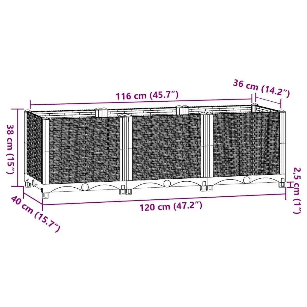Raised Garden Bed for Various Outdoor Settings