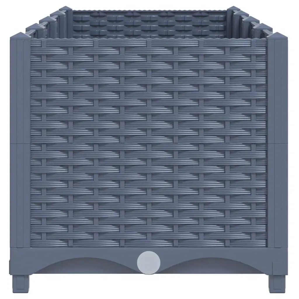 Raised Bed Planter Polypropylene Blue Outdoor Vegetables Flowers 160x40x38cm