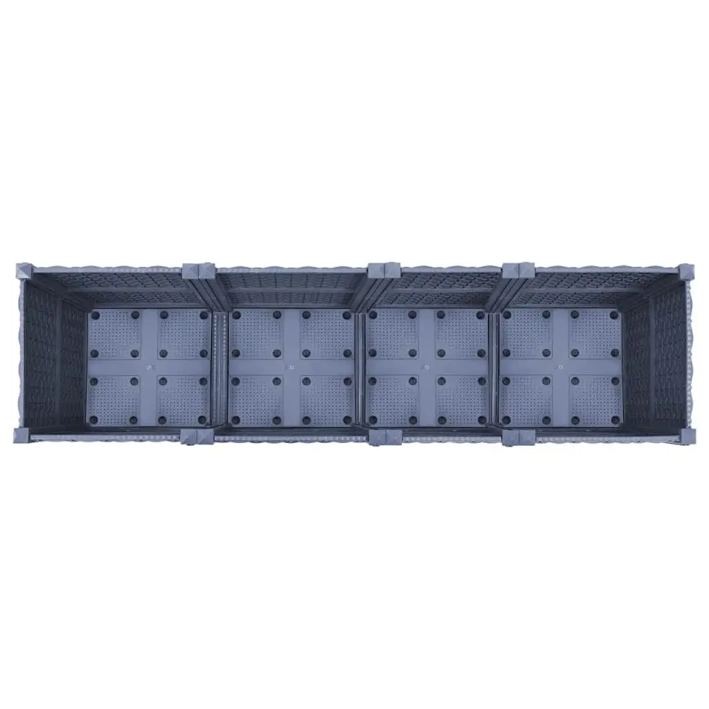 Raised Bed Planter Polypropylene Blue Outdoor Vegetables Flowers 160x40x38cm