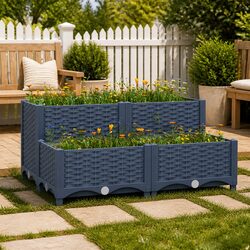 Practical Raised Garden Bed 80x80x38cm for Home Gardening
