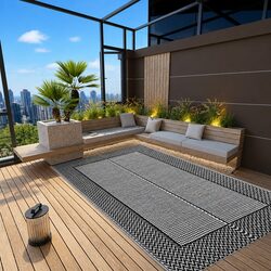 Practical Grey Outdoor Carpet 160x230 cm for Various Uses