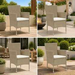 4-Piece Outdoor Chairs for Garden Dining