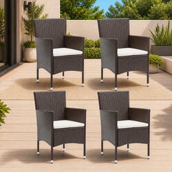 Practical Set of 4 Outdoor Chairs for Your Garden or Patio