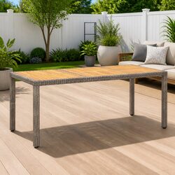 Practical Grey Garden Table for Everyday Dining
