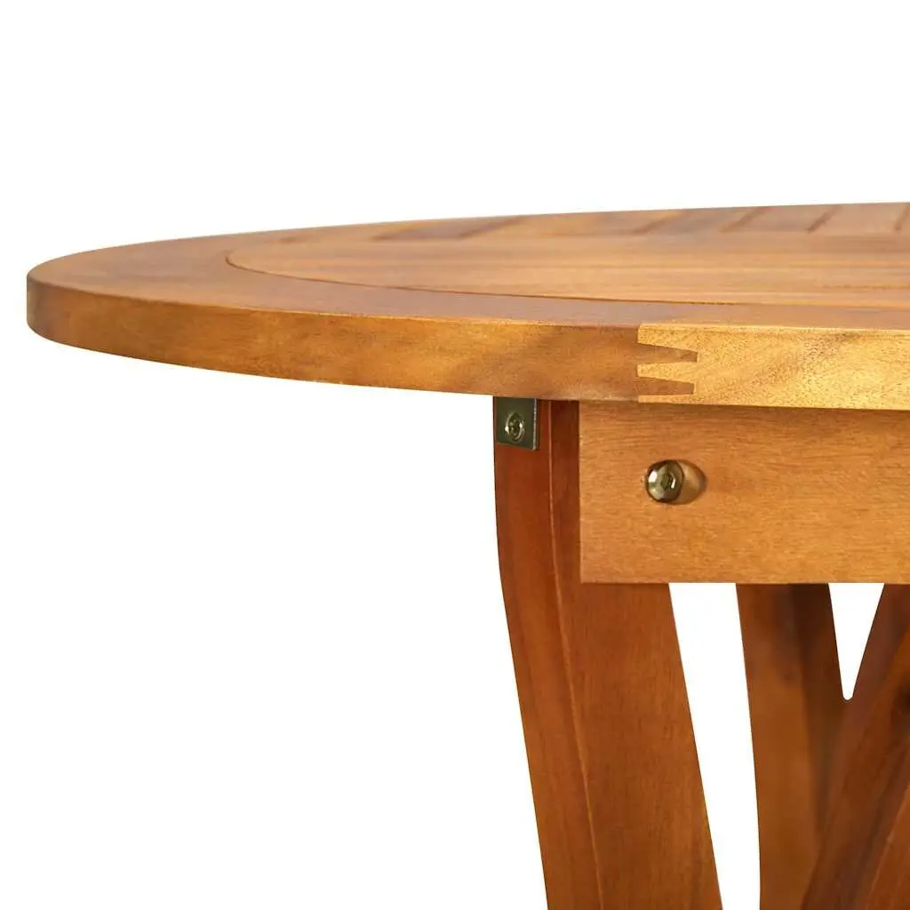 Solid Acacia Wood Garden Table Outdoor Furniture Dining Brown 150x90x75cm