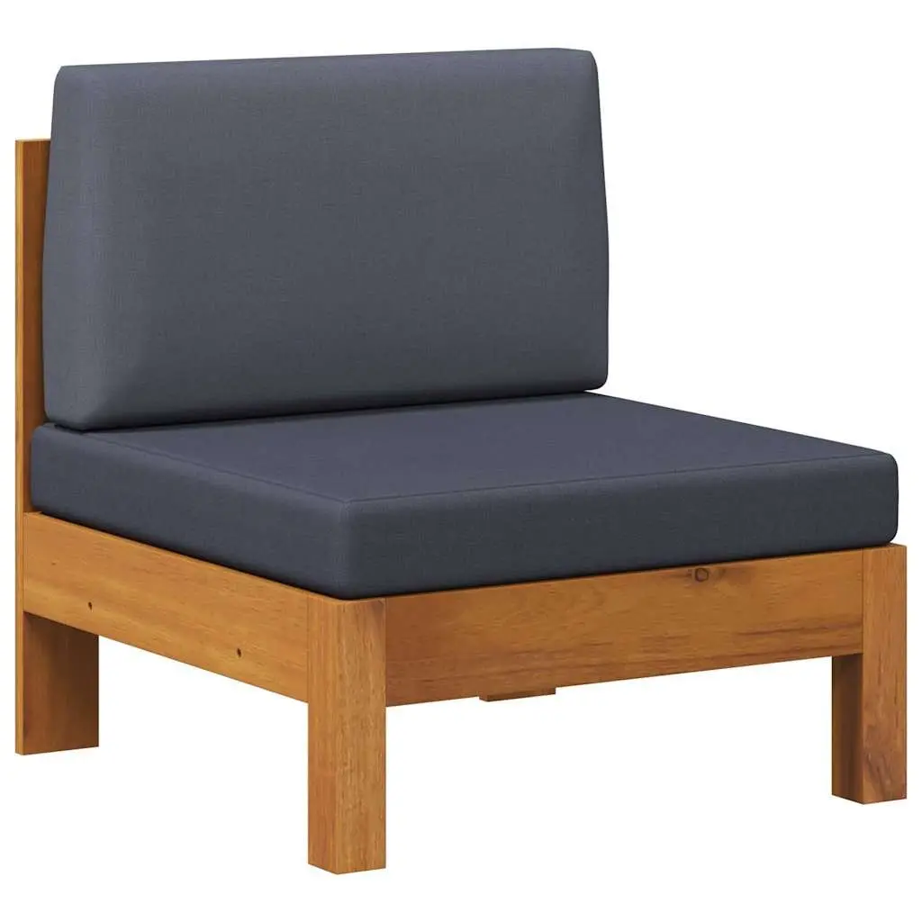 Middle Sectional Sofa for Outdoor Use with Grey Cushions