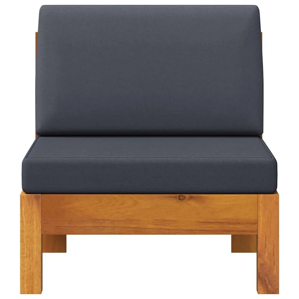 Middle Sectional Sofa for Outdoor Use with Grey Cushions