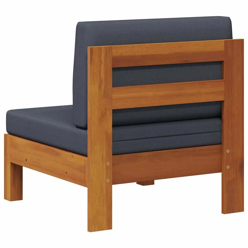 Middle Sectional Sofa for Outdoor Use with Grey Cushions