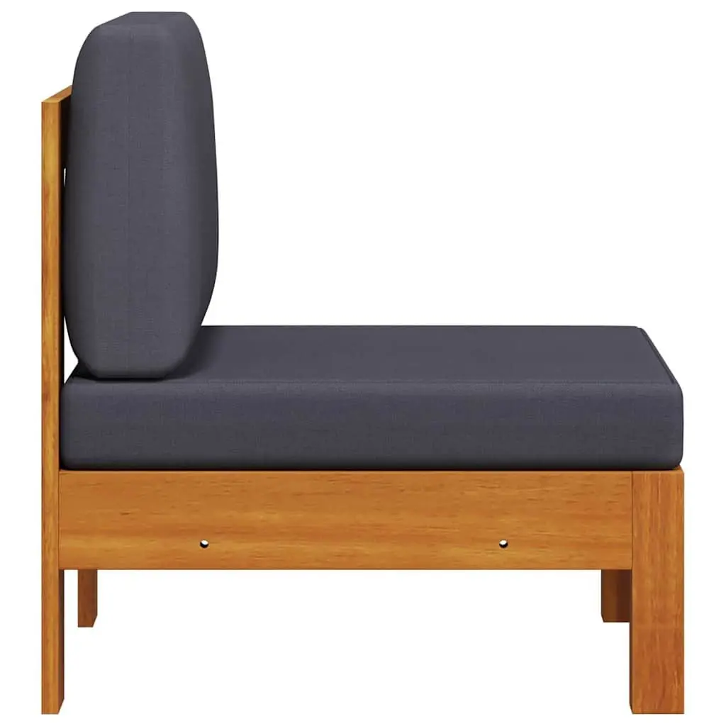 Middle Sectional Sofa for Outdoor Use with Grey Cushions