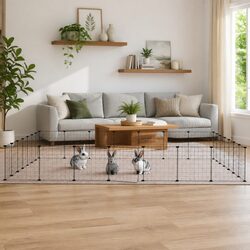 28-Panel Small Animal Enclosure for Play and Rest