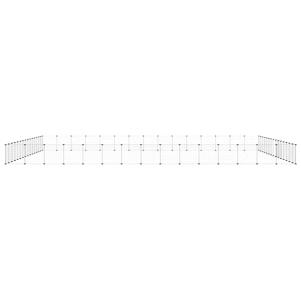 Pet Cage Black Powder Coated Steel 35x35cm Modular 60 Panel Exercise Enclosure