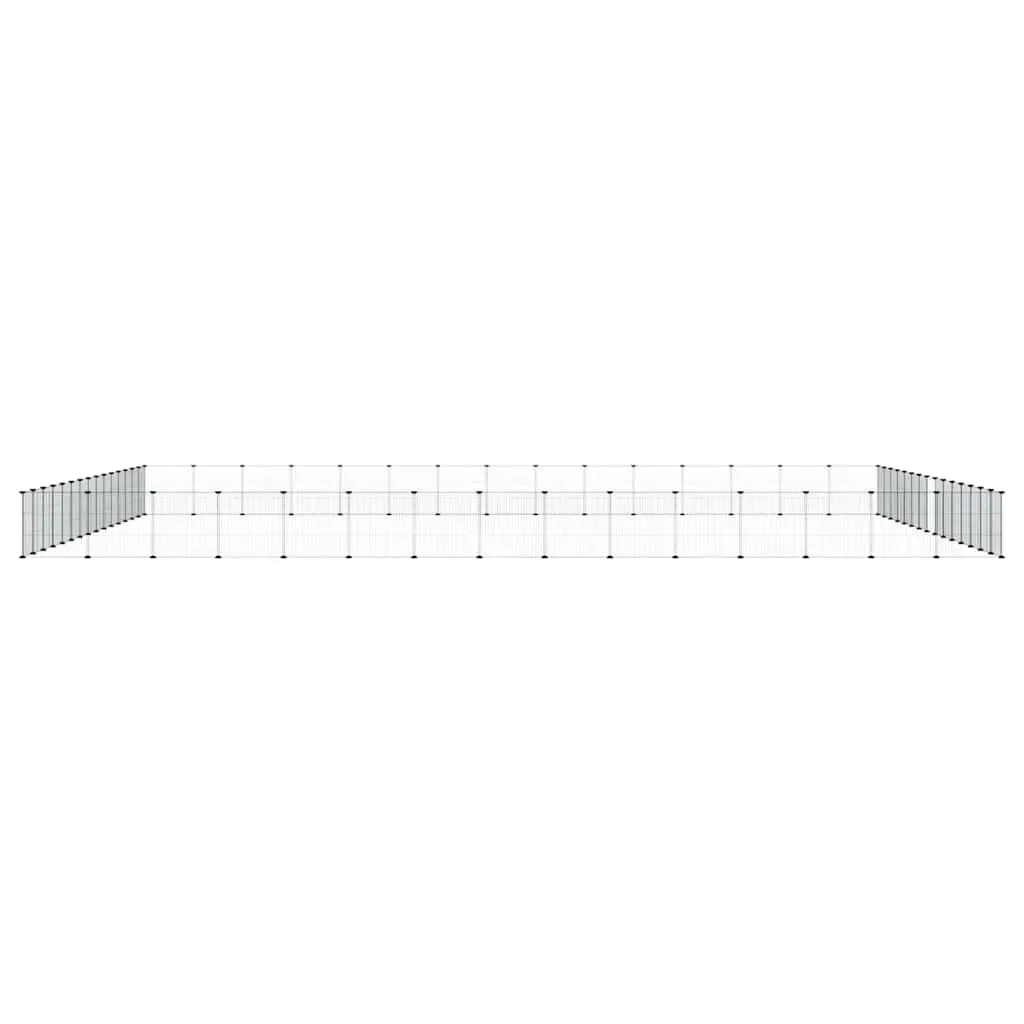 60 Panel Pet Cage Powder-coated Steel 35x35cm Black Small Animal Habitat Enclosure