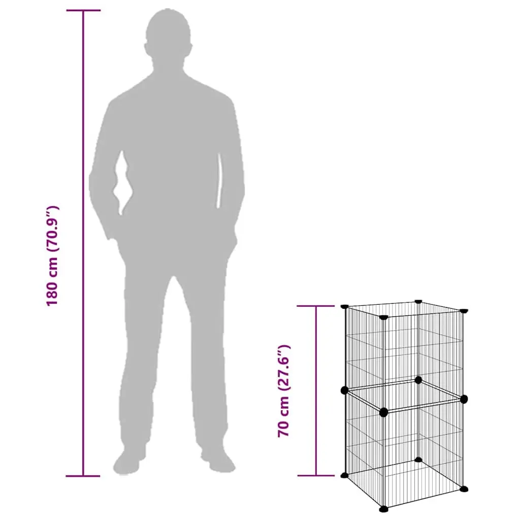 8-Panel Pet Cage Enclosure for Home Use