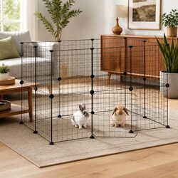 20-Panel Pet Cage with Access Door for Home Use