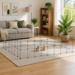 Practical 60-Panel Small Animal Cage for Home Use
