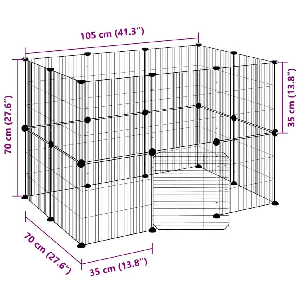 20-Panel Pet Cage for Small Animal Homes